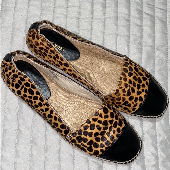 nine west animal print flats